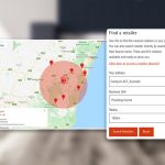 Featured image of Store Locator widget of Akril website.