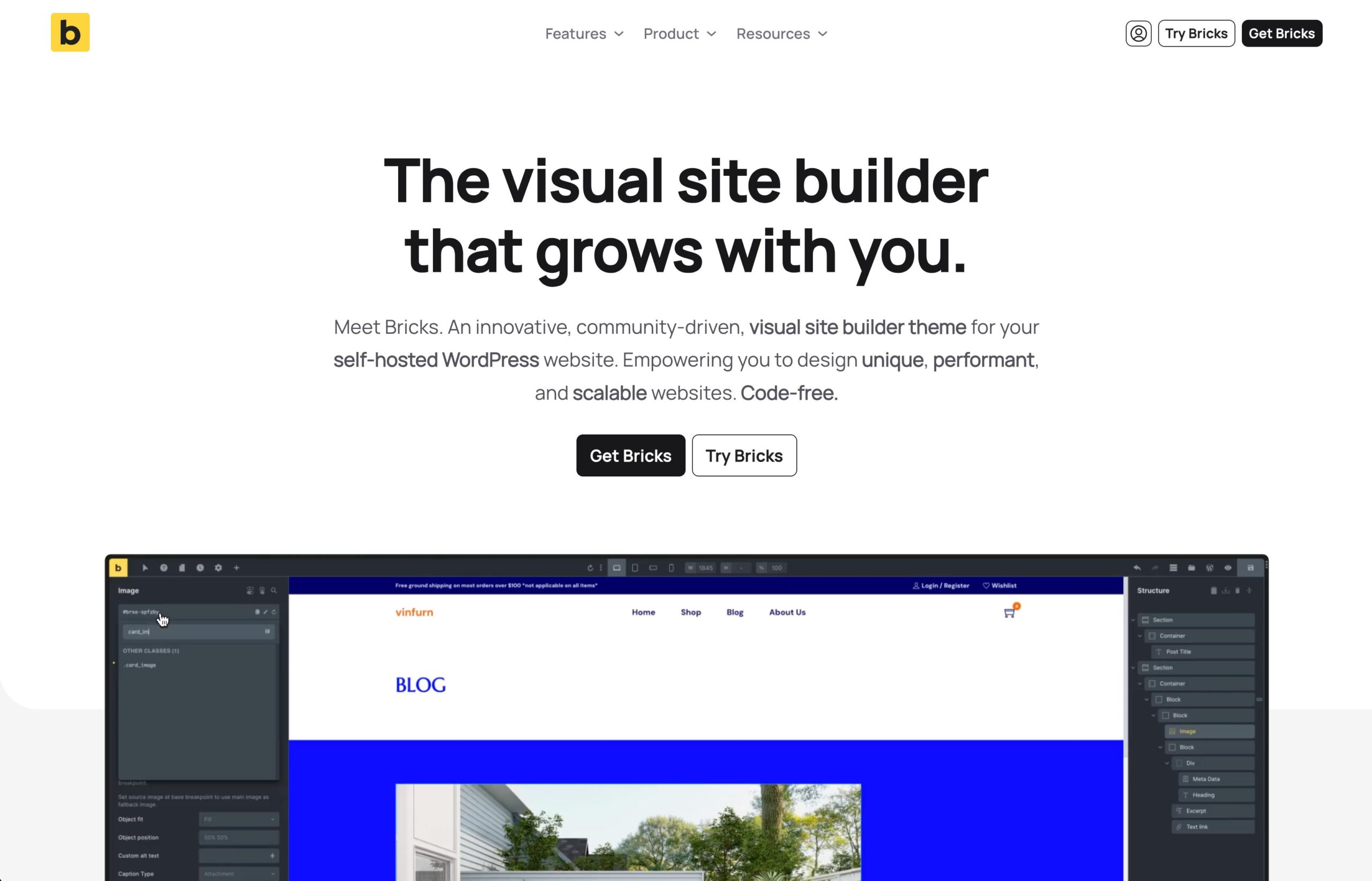 Image of Bricks Builder website