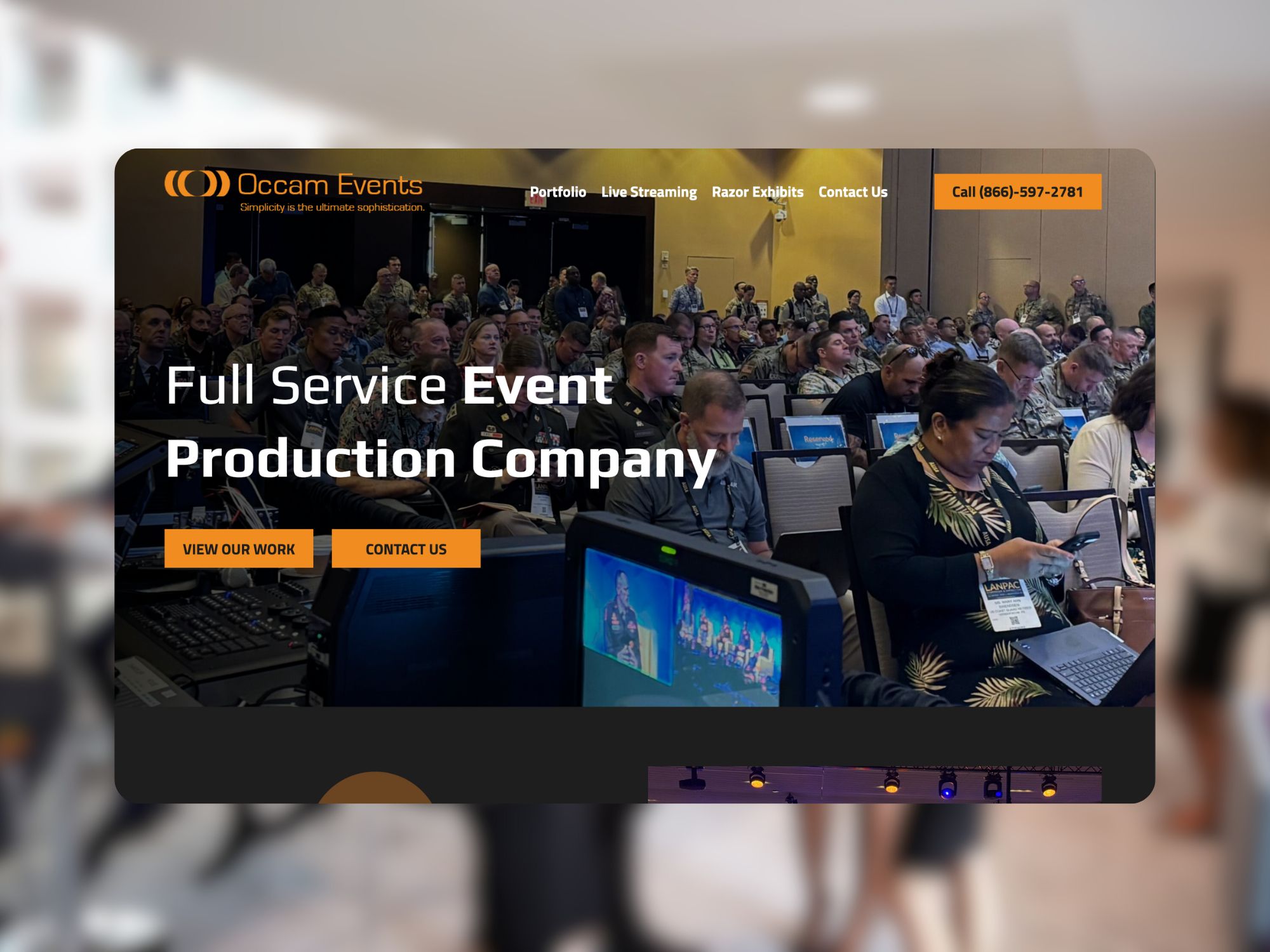 Occam Events Web Design - Project of Johnny Flash Productions