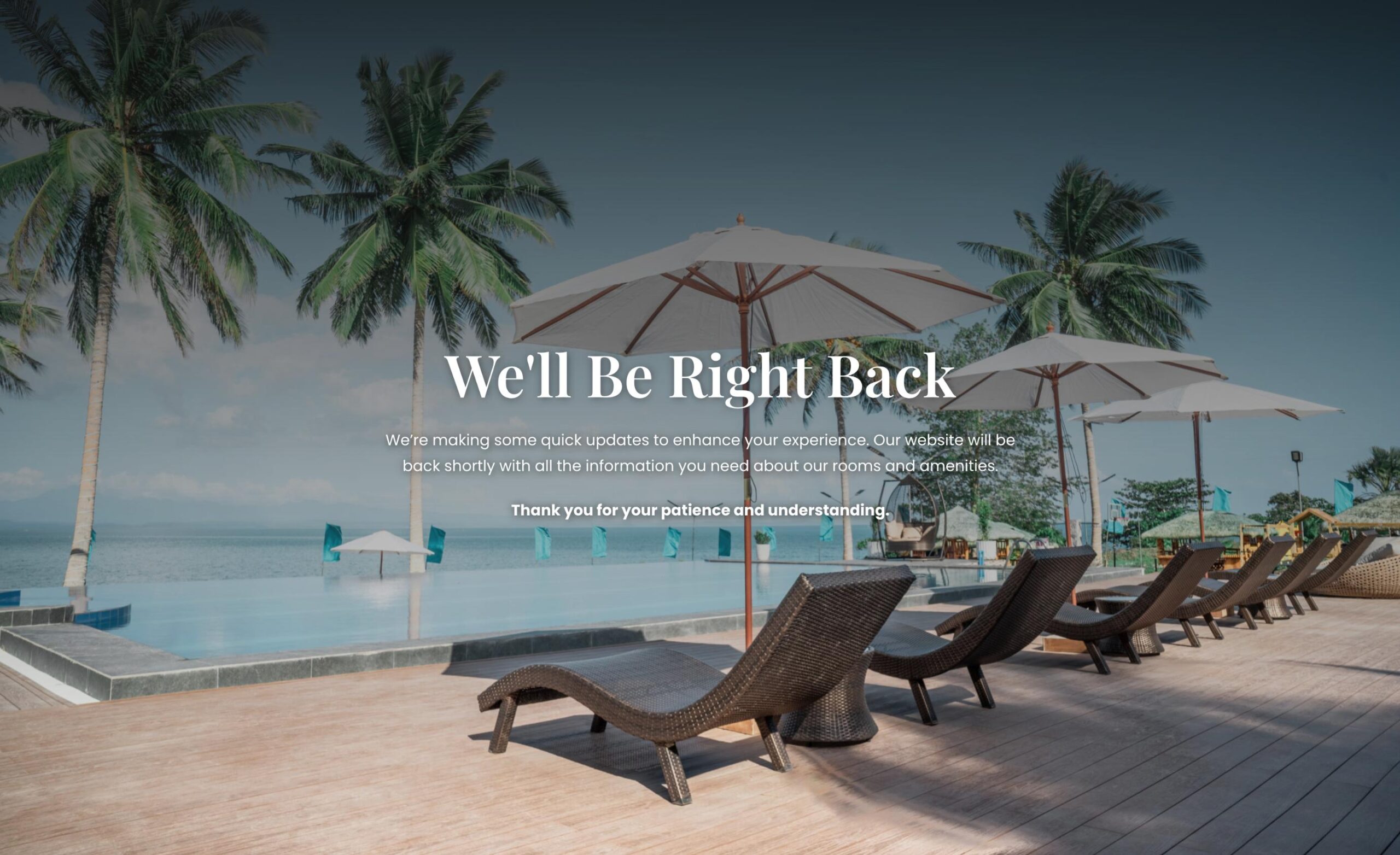Image of Seascape GQ Resort & Hotel when the Maintenance Mode has been activated