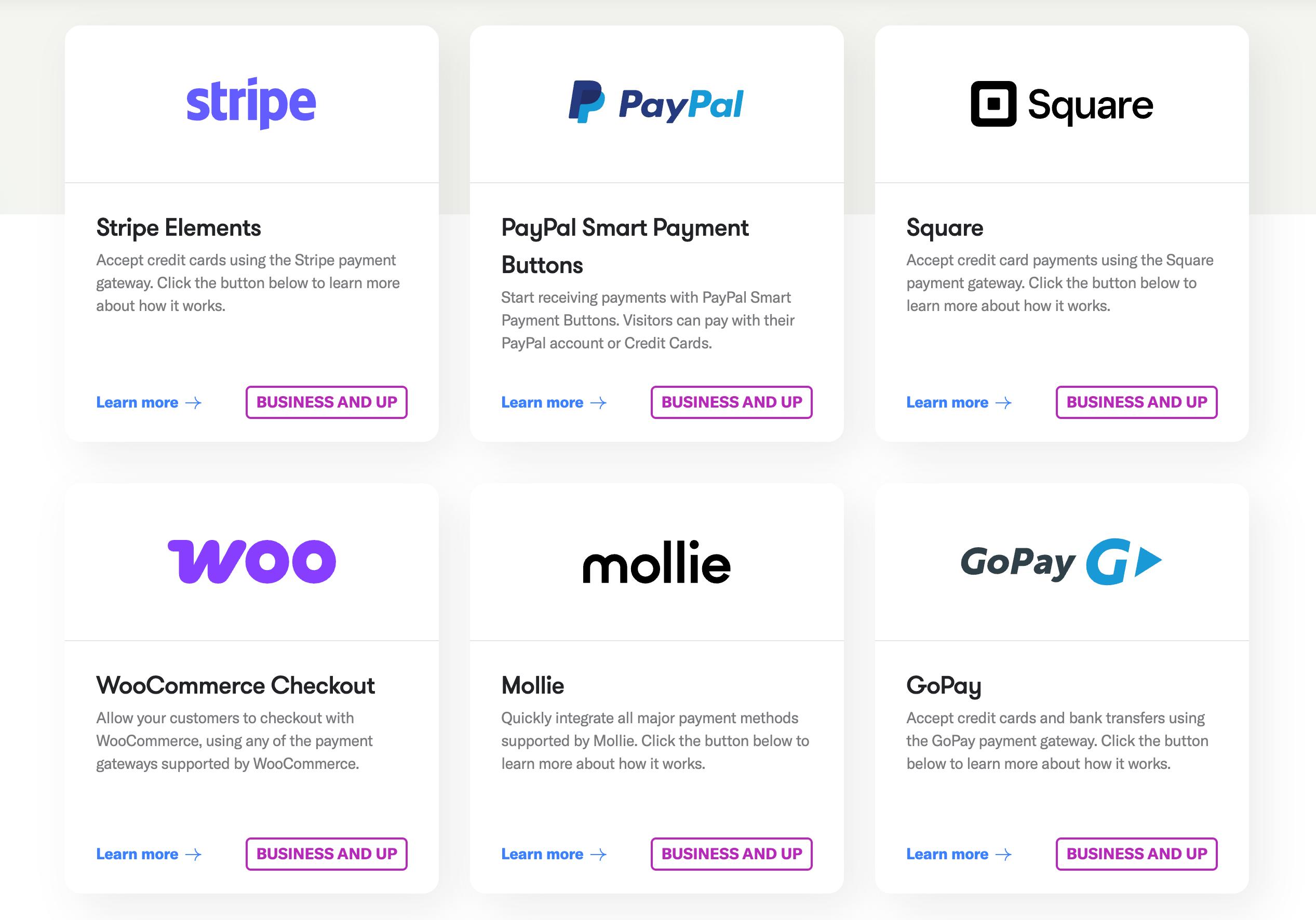 Image of WP Booking System -Available payment gateways