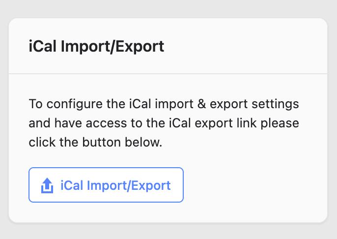 Image of WP Booking System - Import and export using iCal integration