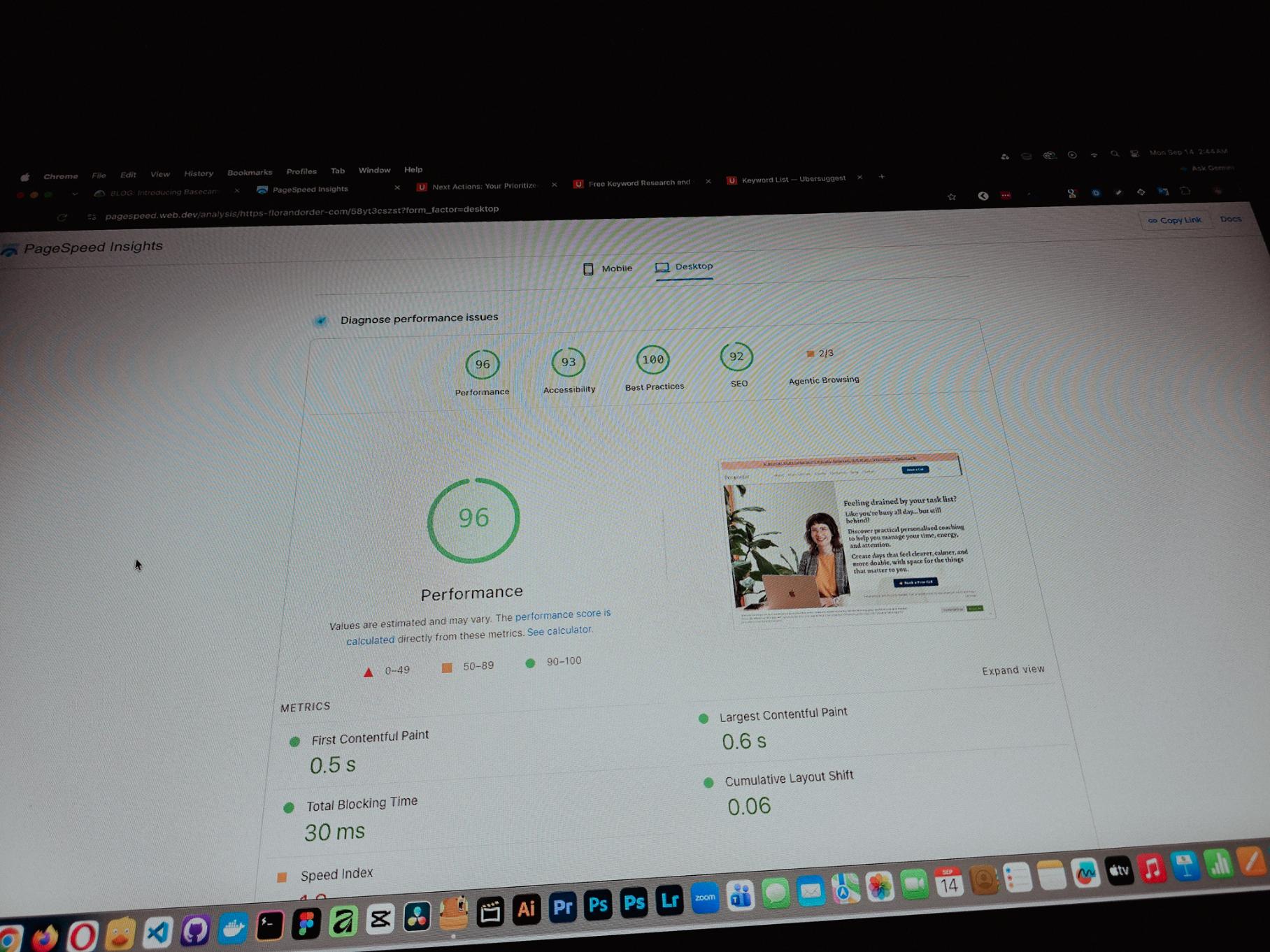 Recent speed test result of Flor & Order